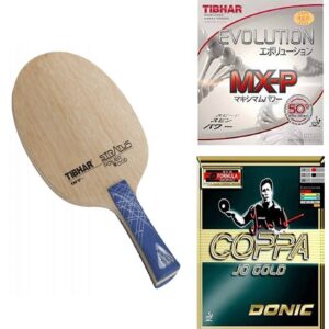 Tibhar Stratus Powerwood + Donic Coppa Jo Gold + Tibhar MxP Evolution